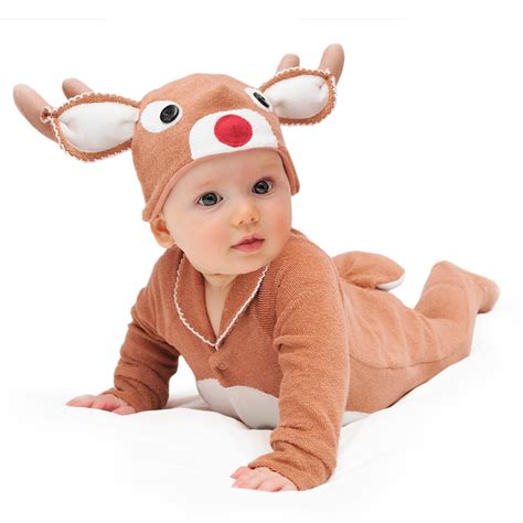 Red-nosed reindeer baby & toddler costume with hat | hardtofind.