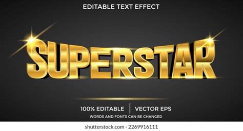 Font Design Word Superstar Golden Color Stock Vector (Royalty Free) 2269916111 | Shutterstock