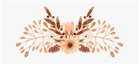 Brown Flowers Watercolor Png , Free Transparent Clipart - ClipartKey