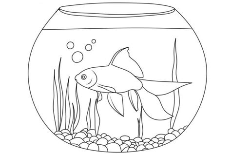 Simple Aquarium coloring page - Download, Print or Color Online for Free