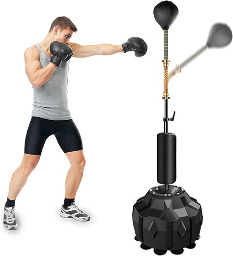 Speed Bags Boxing 59-71 Inches Cobra Bag Height-Adjustable Reflex Ball Cobra Bag Freestanding ...