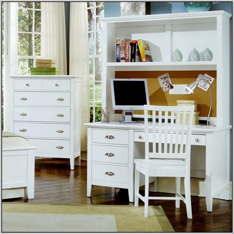 White Desk With Drawers And Hutch - Desk : Home Design Ideas # ...