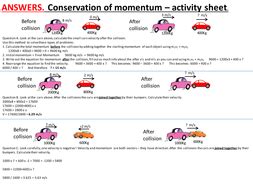 Conservation of momentum, collisions, elastic and inelastic collisions. Complete lesson ...