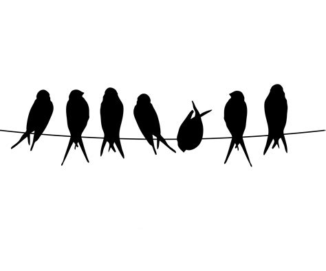 Birds On A Wire Silhouette | www.pixshark.com - Images Galleries With A ...