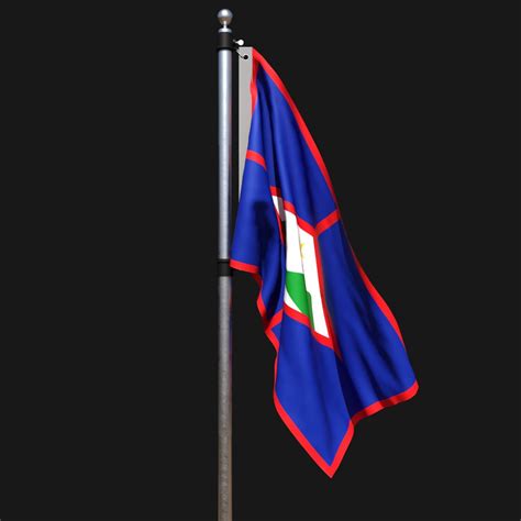 Flag of St Eustatius 02 - 3D Model by ERTAN ZORLU