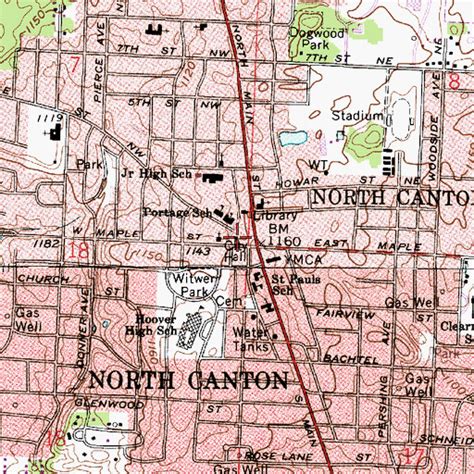 Map Of North Canton Ohio | Tourist Map Of English