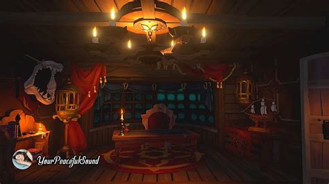 Captain's Room on a Pirate Ship | Pirate Ship Night Ambience | Sleep, Calm, Relax - YouTube