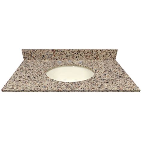 Shop US Marble Canyon Quartz Undermount Single Sink Bathroom Vanity Top (Common: 37-in x 22-in ...