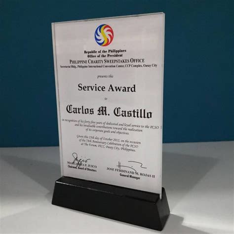 Acrylic Plaque Philippines | Custom Engraved Awards