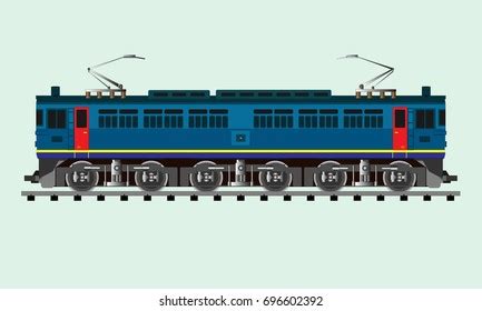 Electric Locomotive Stock Vector (Royalty Free) 696602392 | Shutterstock