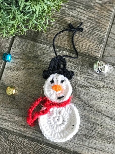 Free Crochet Snowman Ornament Pattern