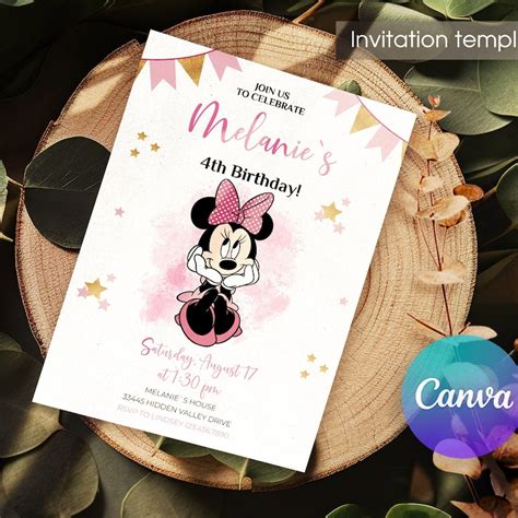 Minnie Invitations - Etsy