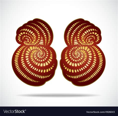 Abstract isolated brown shapes Royalty Free Vector Image