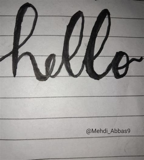 'Hello' Calligraphy in 2022 | Calligraphy, Words, Math