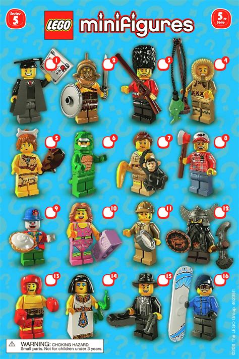 Lego Minifigures Series 5 Insert List Checklist – Kids Time