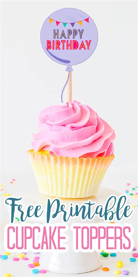 Free Printable Cupcake Toppers and More Party Printables | Cupcake toppers free, Printable ...