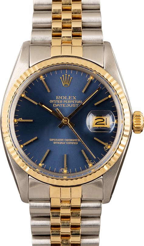 Rolex Datejust 16013 Blue Dial - Pre-Owned Luxury Watches