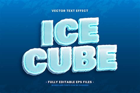 Free Vector | Realistic ice text effect