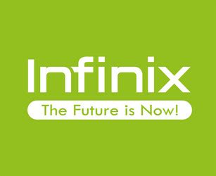 Infinix brand logo phone symbol green and black Vector Image