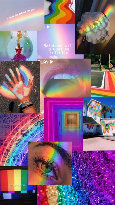 Rainbow Aesthetic Wallpaper - Rainbow Aesthetic Collage - 640x1138 ...