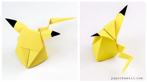 Origami Pikachu Tutorial - Cute Origami Pokemon! - Paper Kawaii