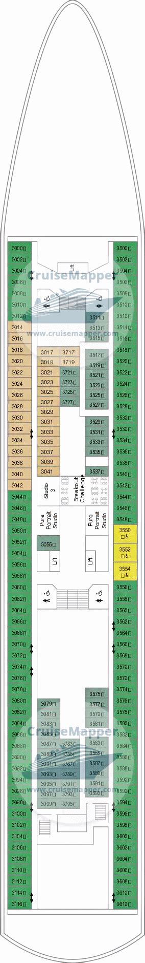 Marella Discovery deck 3 plan | CruiseMapper