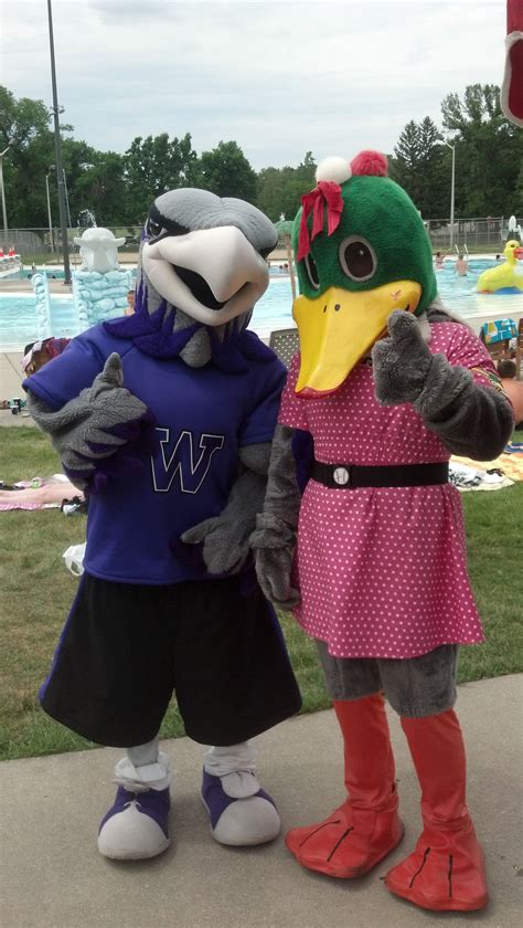 Millie and Willie Warhawk from UW-Whitewater | Whitewater, Mascot, Bowling