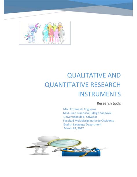 (PDF) QUALITATIVE AND QUANTITATIVE RESEARCH INSTRUMENTS Research tools