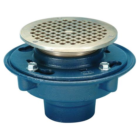 Zurn Elkay ZN415-4NH-5B-P Cast Iron Floor Drain with 5" Round Type B ...