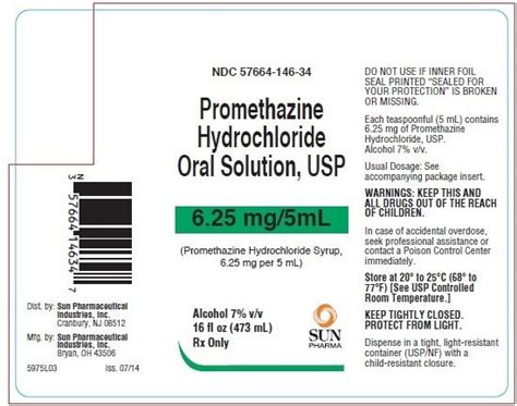 Promethazine - FDA prescribing information, side effects and uses