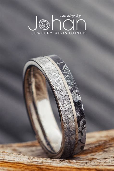 Finally a titanium wedding band that capture and hold your gaze. A mystifying meteorite as well ...