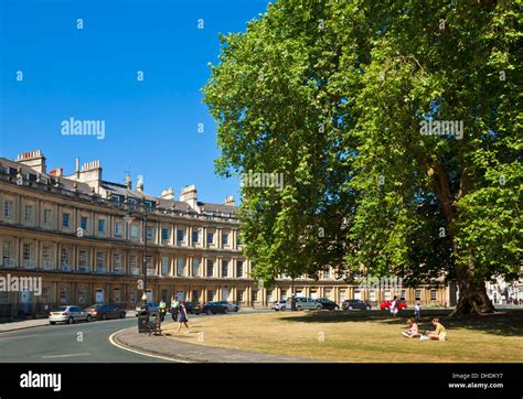 Georgian Architecture of The Circus in Bath City Bath Somerset England ...