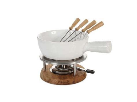 Boska White Ceramic Fondue Set, 4 Person - Whisk