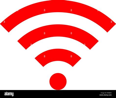 Wifi symbol icon - red simple, isolated - vector illustration Stock Vector Image & Art - Alamy