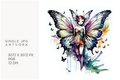 Butterfly Fairy, Girl with Wings Graphic by biljanacvetanovic ...