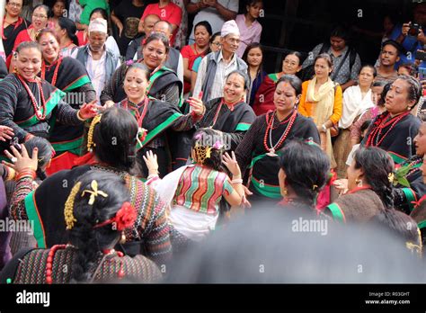 Local Nepali people are having dance festivals around Bhaktapur Durbar ...