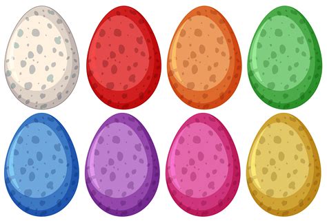 Set of colourful dinosaur egg 373545 Vector Art at Vecteezy