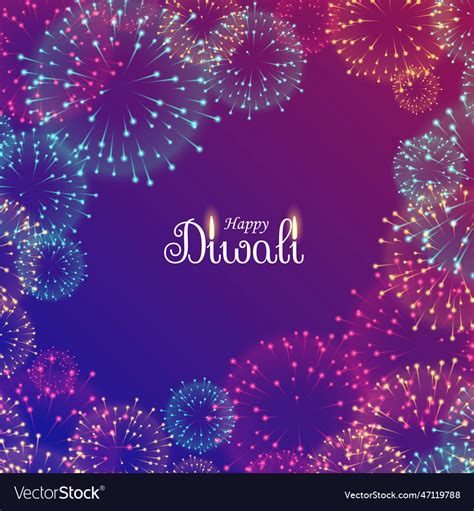 Beautiful diwali festival fireworks Royalty Free Vector