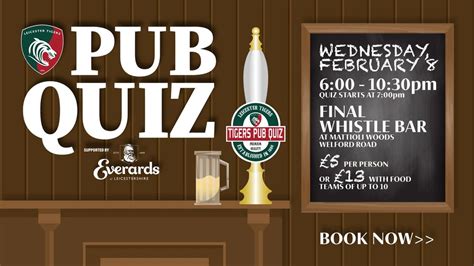 Tigers Pub Quiz | Leicester Tigers