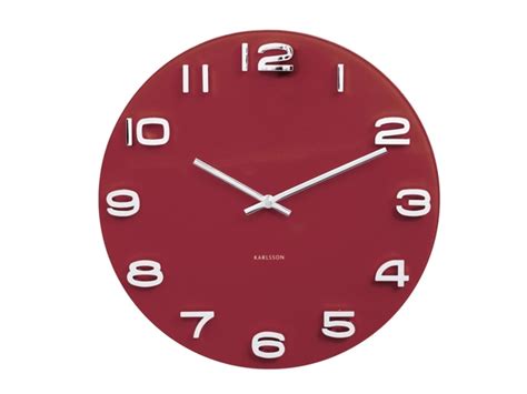 Karlsson Wall Clock - Vintage (Dark Red) | at Mighty Ape NZ