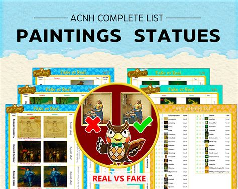 ACNH Art Guide Identify Fake And Genuine Art Paintings And ...