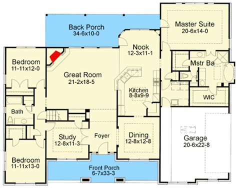 Attractive Ranch Home Plan - 16828WG | Architectural Designs - House Plans