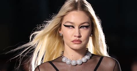 Versace's F/W '23 Show Featured Sparkly Graphic Winged Eyeliner