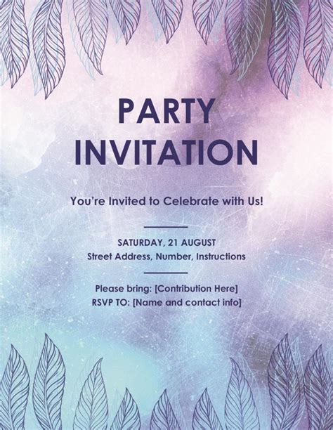 45 Free Poster And Flyer Templates - Clean, Simple, And Minimalist | Office party invitations ...