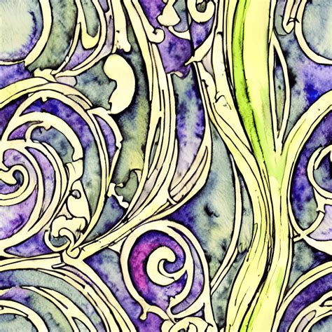 Art Nouveau Watercolor Pattern · Creative Fabrica