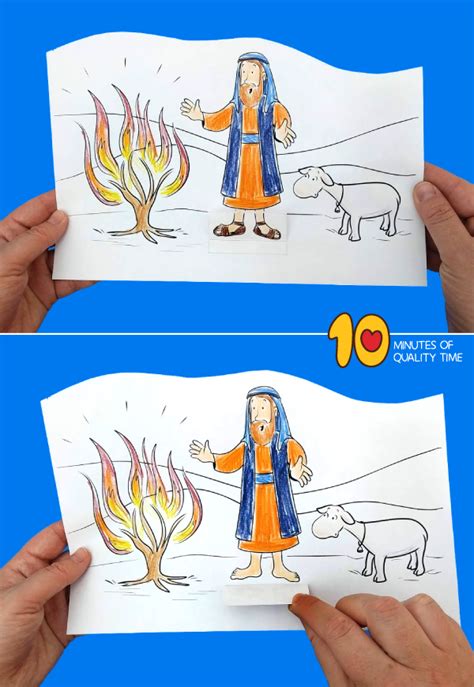 Moses and the Burning Bush Craft – 10 Minutes of Quality Time