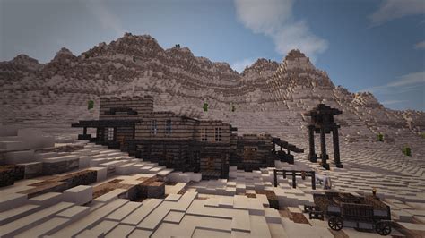 Started working on a Wild West town using my custom desert terrain map ...