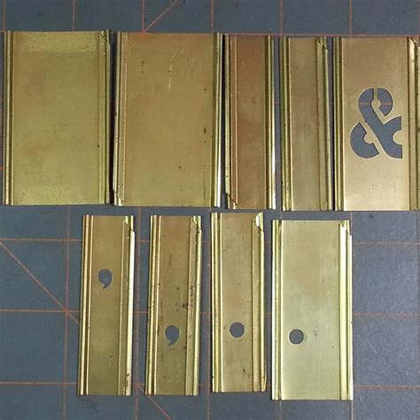 Vintage 1 inch brass alphabet and numbers stencil set | Etsy