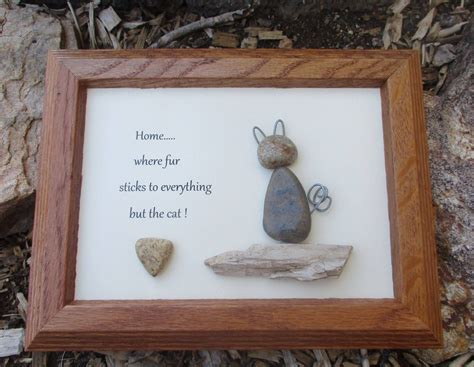 Framed Pebble Art - Pebble Art - Rock Art - Cats - Rescue Animals - Veterinarian - Shelter ...