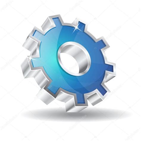 3D Mechanical Gear Vector Icon Stock Vector by ©rizwanali3d 21352209